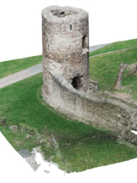 Drohnenbasiertes 3d-Modell der Ruine der Wasserburg in Ruppendorf [Ortschronik Ruppendorf]