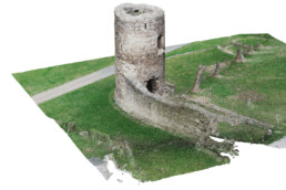 Drohnenbasiertes 3d-Modell der Ruine der Wasserburg in Ruppendorf [Ortschronik Ruppendorf]