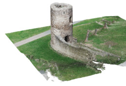 Drohnenbasiertes 3d-Modell der Ruine der Wasserburg in Ruppendorf [Ortschronik Ruppendorf]
